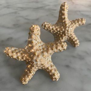 ANTHROPOLOGIE Pair of Starfish Knobs/Drawer pulls!